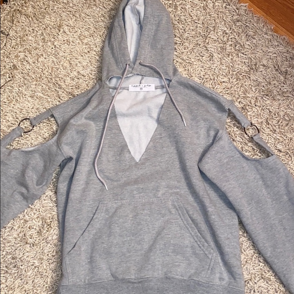 Cut out hoodie